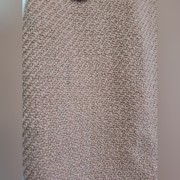 J.CREW THE PENCIL SKIRT Pink Soft Wool Blend Tweed Textured Skirt Rear Zip Size - Picture 5 of 7